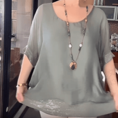 Wina Sequin Top | Elegant Blouse for Women, Soft Fabric, Going Out - Hartwella