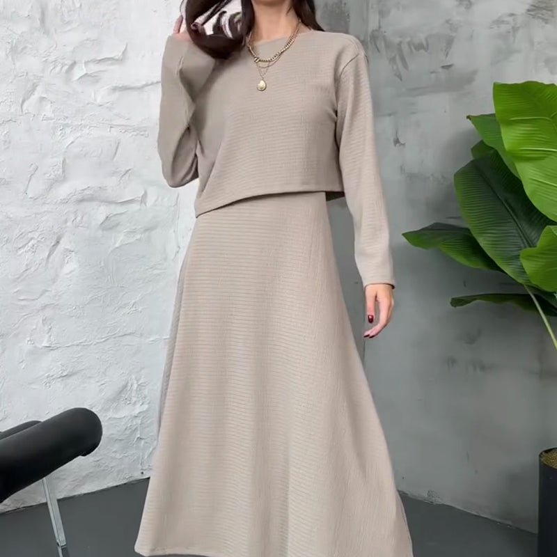 Wina Two Piece Set | Versatile Matching Sets for Women, High - Stretch Knit Fabric - Hartwella