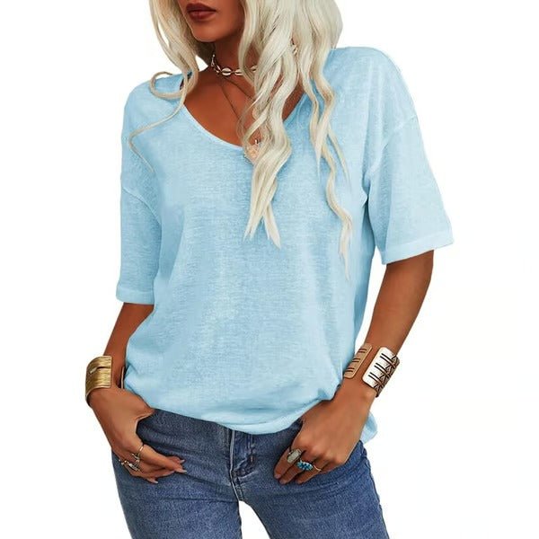 Wina V - Neck T-Shirt | Soft Cotton Blend, Casual Fit for Men - Hartwella