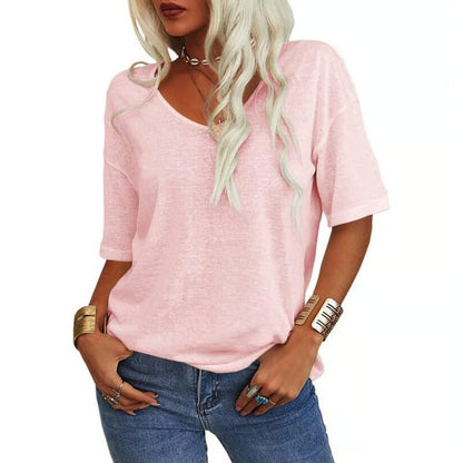 Wina V - Neck T-Shirt | Soft Cotton Blend, Casual Fit for Men - Hartwella