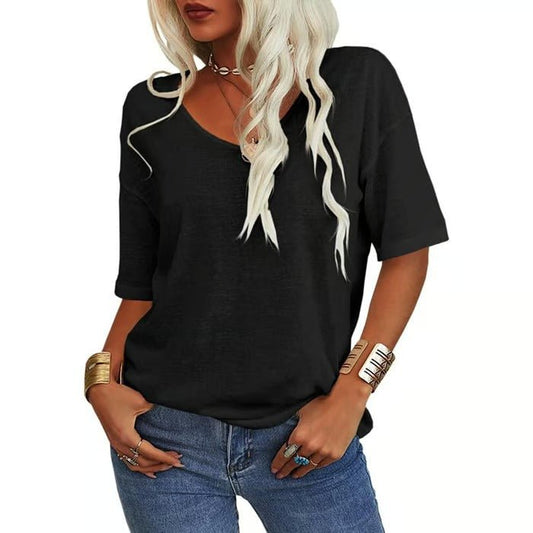 Wina V - Neck T-Shirt | Soft Cotton Blend, Casual Fit for Men - Hartwella