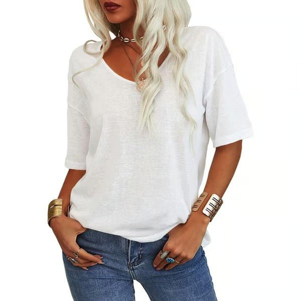 Wina V - Neck T-Shirt | Soft Cotton Blend, Casual Fit for Men - Hartwella