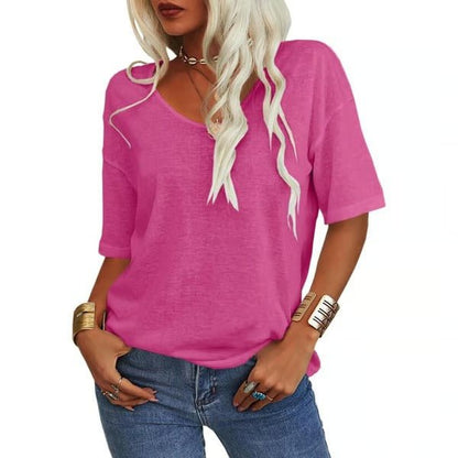 Wina V - Neck T-Shirt | Soft Cotton Blend, Casual Fit for Men - Hartwella
