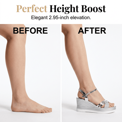 Wina Wedge Sandals for Women | Gold, Elegant Open Toe, Adjustable Ankle Strap - Hartwella