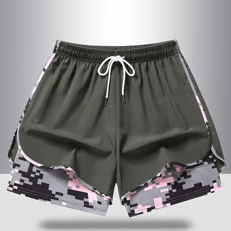 Wina Women's Athletic Shorts | 2 - in - 1 Design, Breathable Fabric - Hartwella