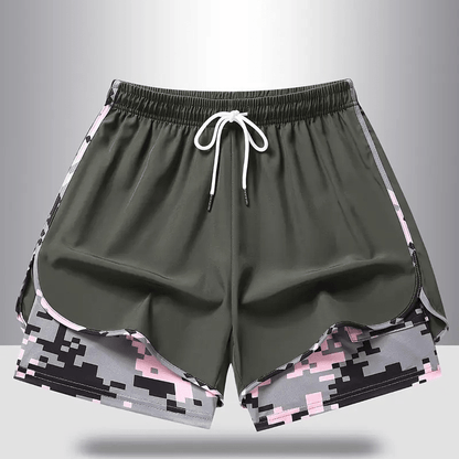 Wina Women's Athletic Shorts | 2 - in - 1 Design, Breathable Fabric - Hartwella