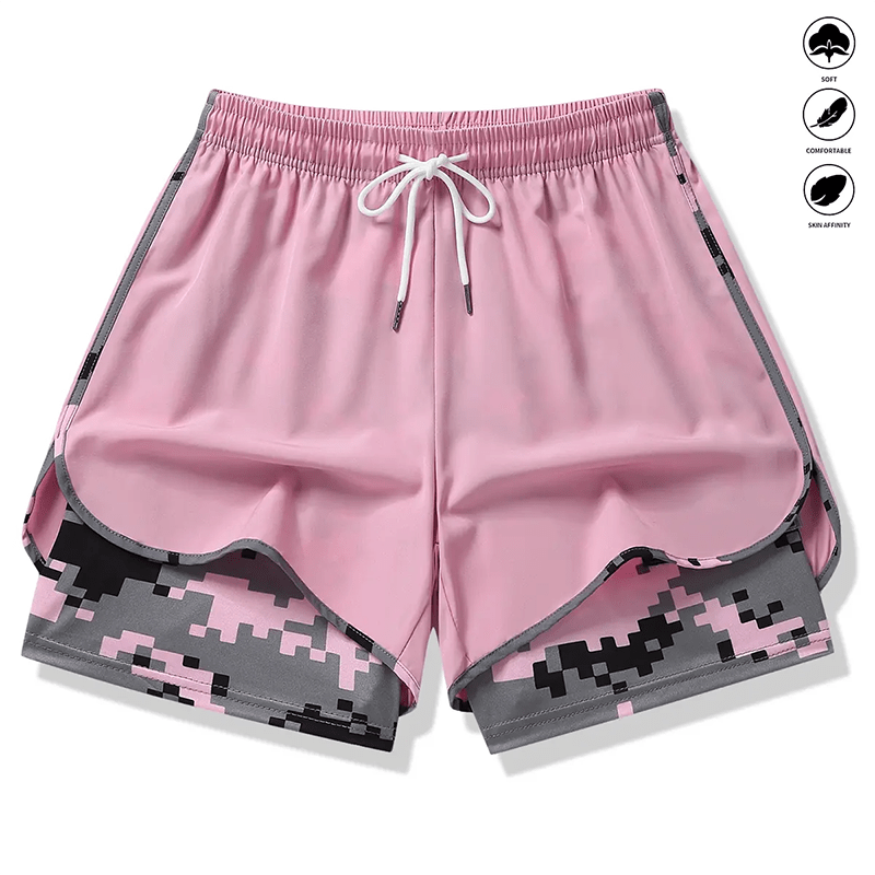 Wina Women's Athletic Shorts | 2 - in - 1 Design, Breathable Fabric - Hartwella