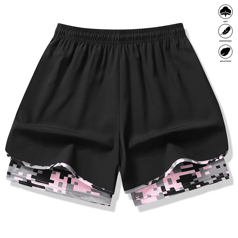 Wina Women's Athletic Shorts | 2 - in - 1 Design, Breathable Fabric - Hartwella