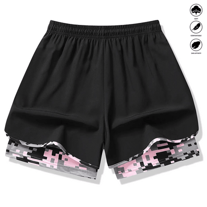 Wina Women's Athletic Shorts | 2 - in - 1 Design, Breathable Fabric - Hartwella