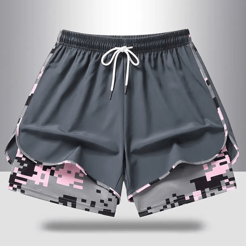 Wina Women's Athletic Shorts | 2 - in - 1 Design, Breathable Fabric - Hartwella