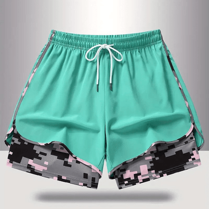 Wina Women's Athletic Shorts | 2 - in - 1 Design, Breathable Fabric - Hartwella