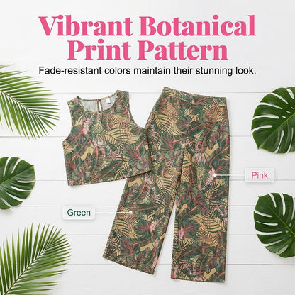 Wina Women's Two Piece Set | Breathable Sleeveless Top & Wide-Leg Pants - Hartwella