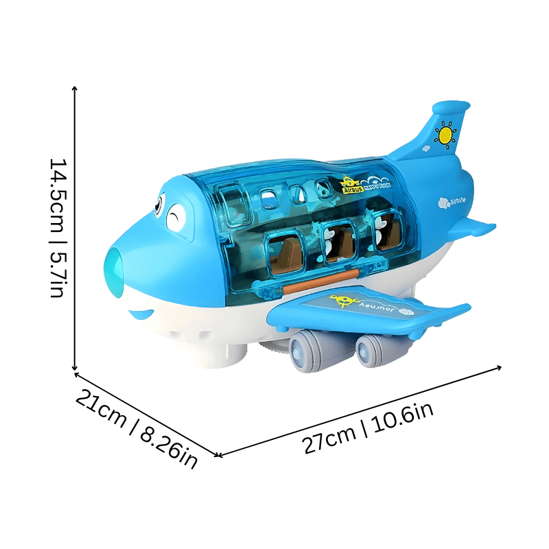 Wingo Electric Airplane Toy | Bright Lights, Smart Obstacle Avoidance, Includes 3 Figures - Hartwella