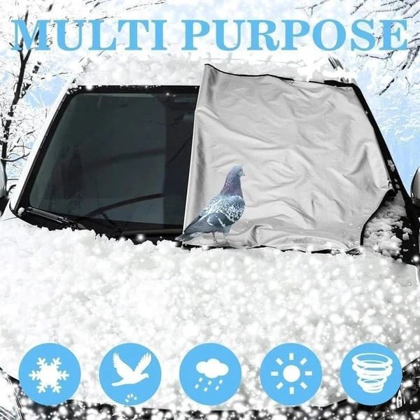 Wintrex Windshield Cover | Weather-Resistant, Universal Fit for Snow and Sun Protection - Hartwella