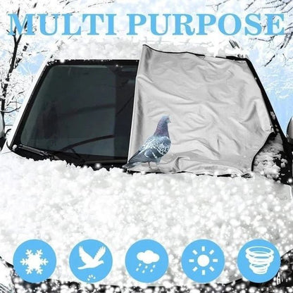 Wintrex Windshield Cover | Weather-Resistant, Universal Fit for Snow and Sun Protection - Hartwella