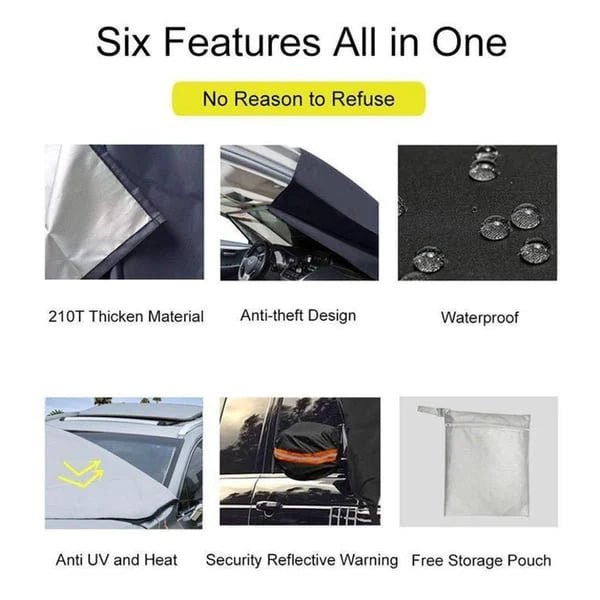 Wintrex Windshield Cover | Weather-Resistant, Universal Fit for Snow and Sun Protection - Hartwella
