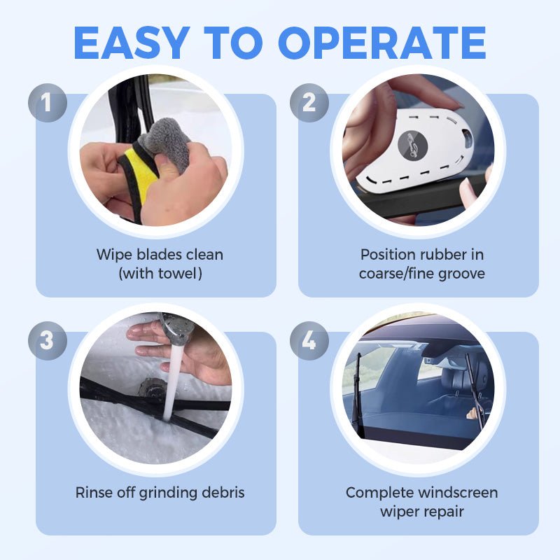WiperFix Tool | Quick 30-Second Blade Restoration, Compact Design - Hartwella