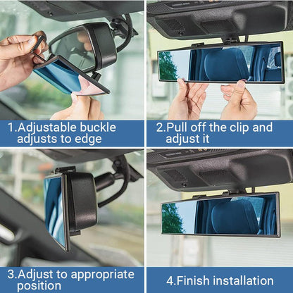 Wira Wide Angle Rear View Mirror | Curved Design, Easy Installation - Hartwella