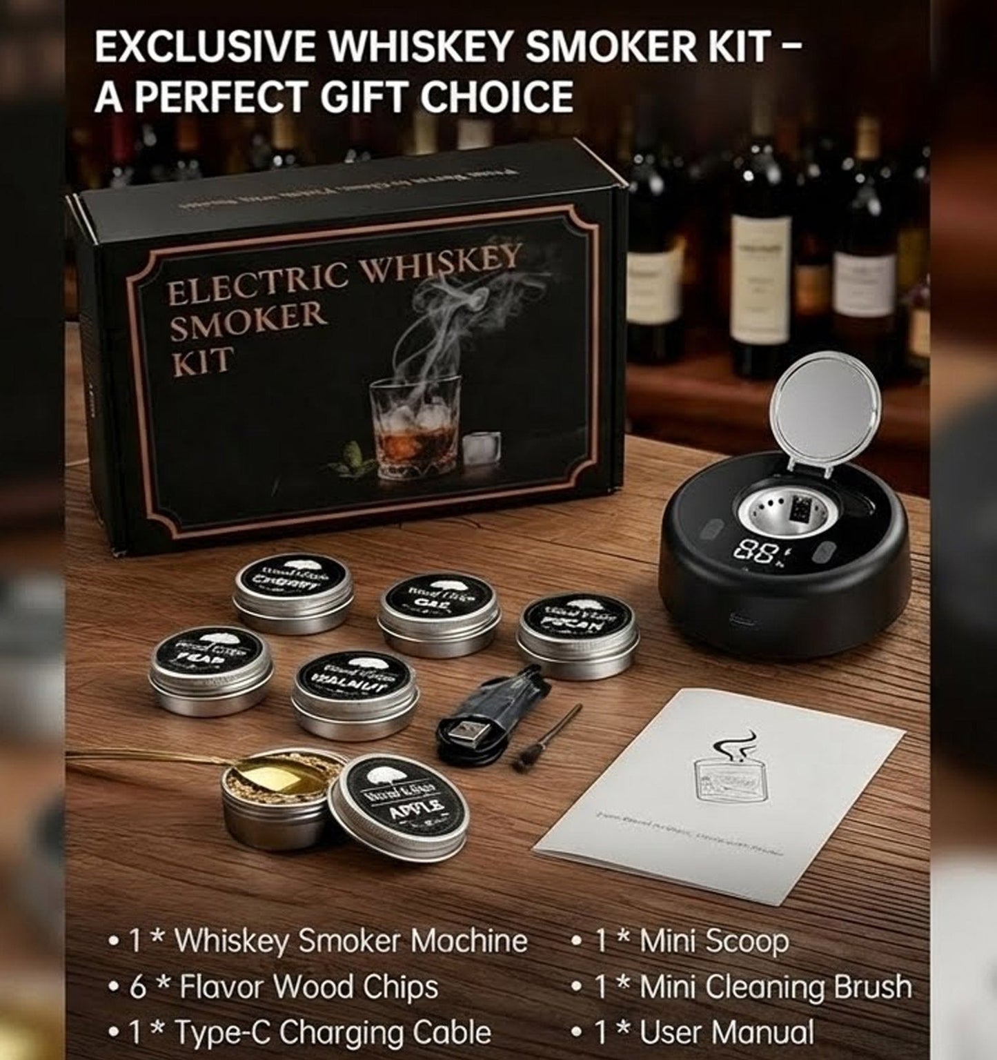 Wisp Electric Smoke | Elegant Whiskey Infuser - Hartwella