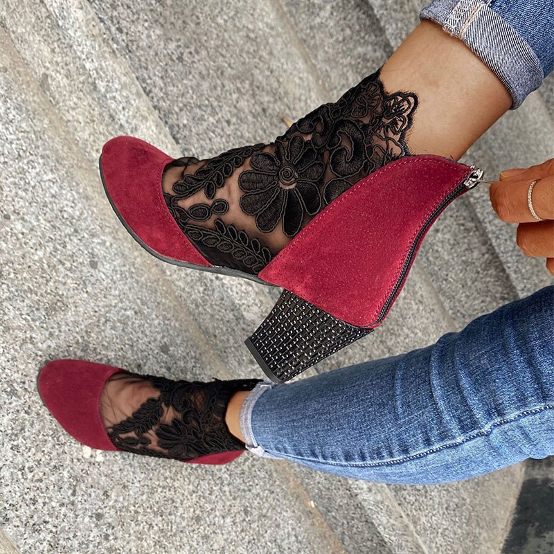 Wisteria High Heels | Comfortable Lace Design for Women - Hartwella