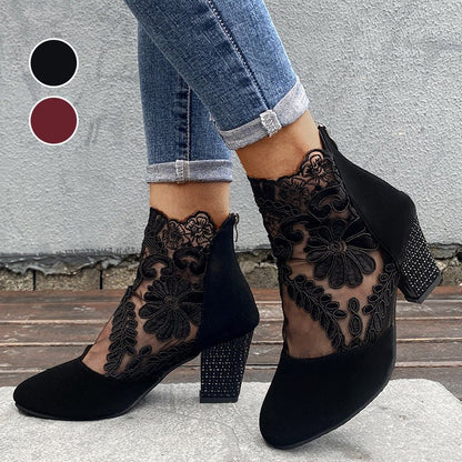 Wisteria High Heels | Comfortable Lace Design for Women - Hartwella
