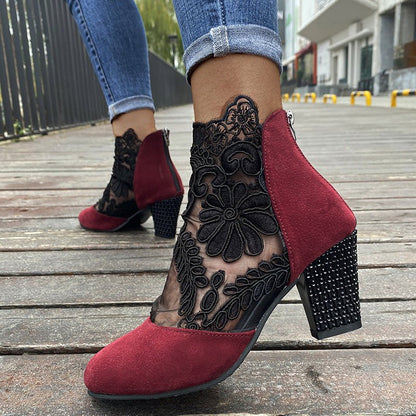 Wisteria High Heels | Comfortable Lace Design for Women - Hartwella