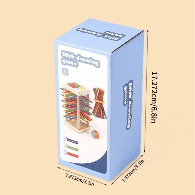 Wondrous Wooden Peg Game | Cognitive Development Toy for Kids, Mixed Color Sticks - Hartwella