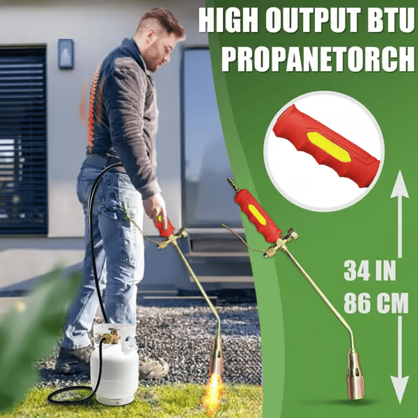 Woyuosn Propane Weed Torch | 1,900,000 BTU, Eco - Friendly, 10 - ft Hose - Hartwella