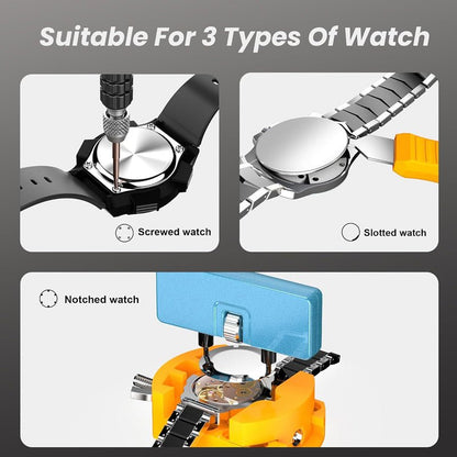 WristFix Watch Repair Kit | Precision Stainless Steel Tools for Battery Replacement and Band Adjustments - Hartwella