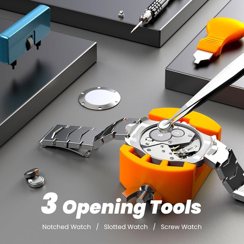 WristFix Watch Repair Kit | Precision Stainless Steel Tools for Battery Replacement and Band Adjustments - Hartwella