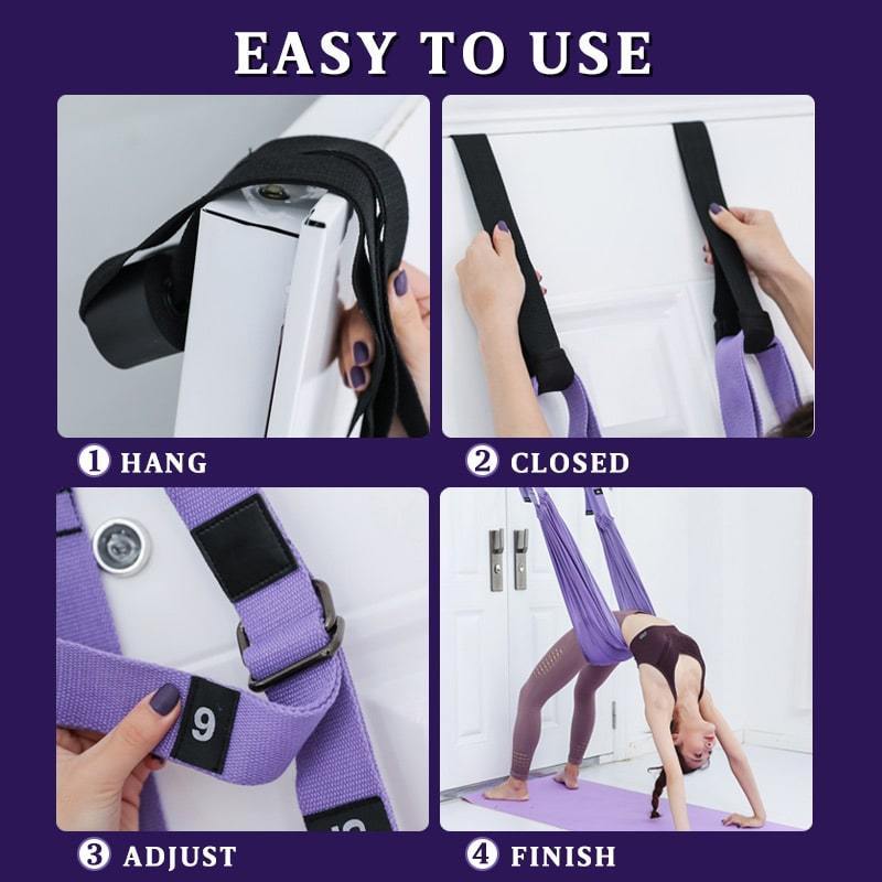 Yogi Stretch Band | Adjustable, Premium Soft Fabric Flexibility Trainer - Hartwella