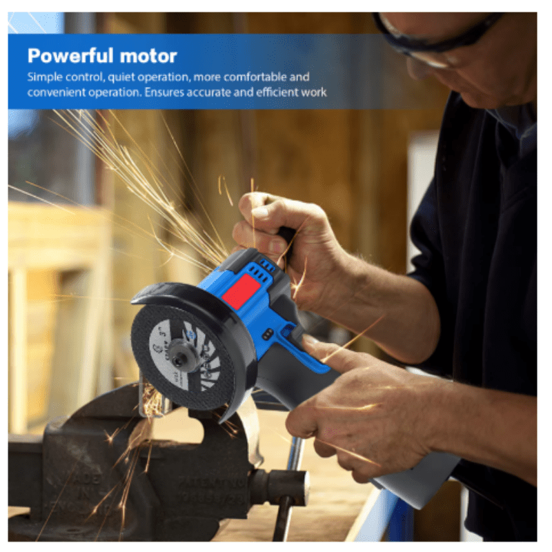 Zento Mini Angle Grinder | 12V Cordless, 13,000 RPM, Compact Design - Hartwella