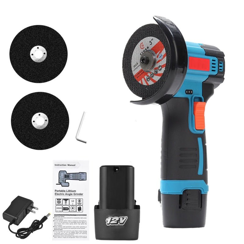 Zento Mini Angle Grinder | 12V Cordless, 13,000 RPM, Compact Design - Hartwella