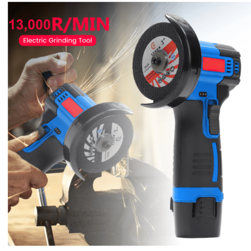 Zento Mini Angle Grinder | 12V Cordless, 13,000 RPM, Compact Design - Hartwella