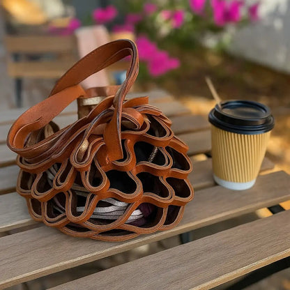 Zest Leather Tote Bag | Foldable, Lightweight - Hartwella