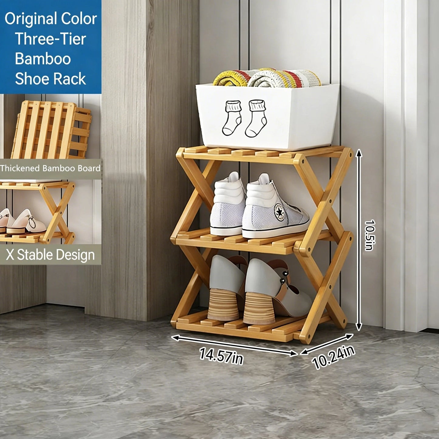 Zesty Bamboo Rack | 9-Tier Vertical Organizer - Hartwella