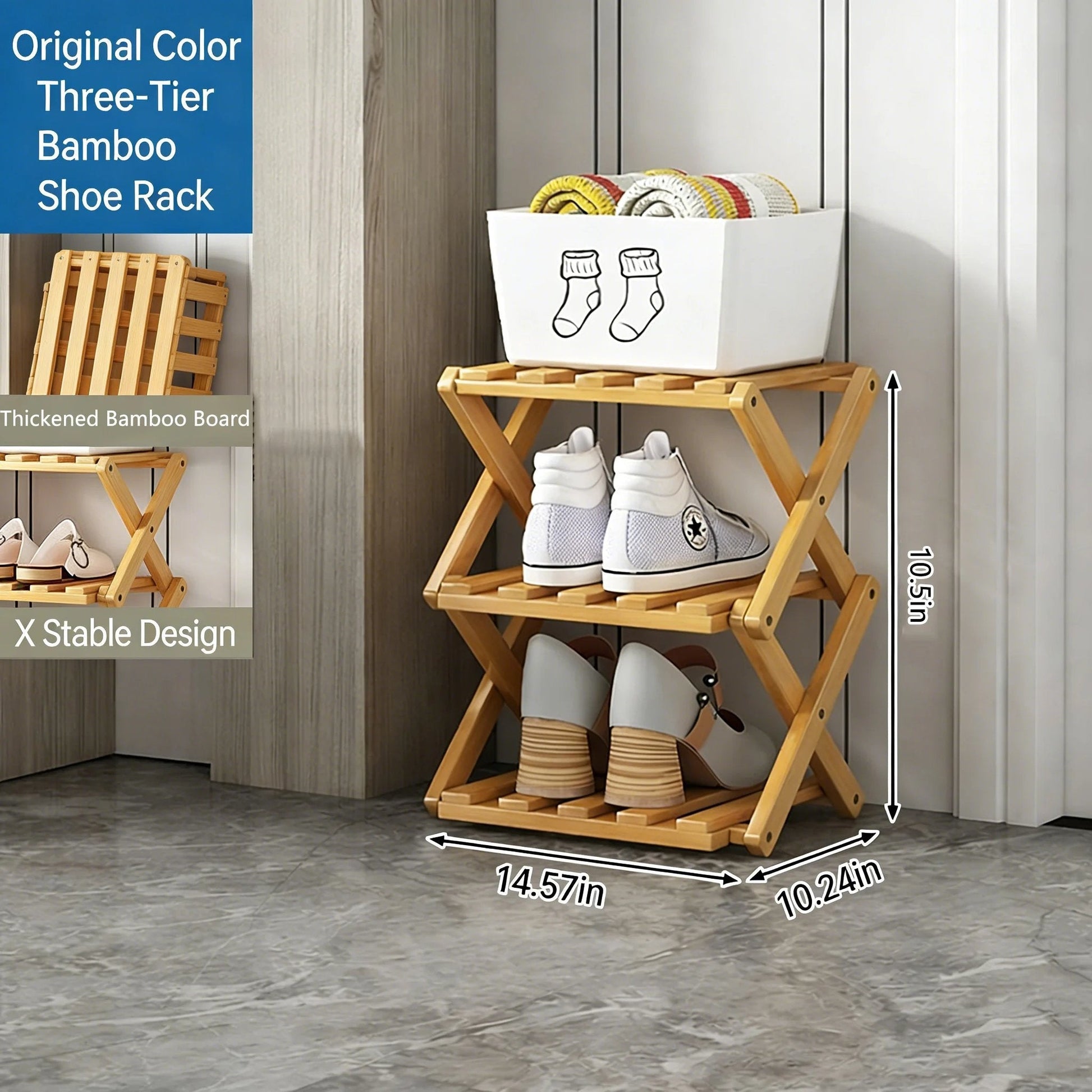 Zesty Bamboo Rack | 9-Tier Vertical Organizer - Hartwella