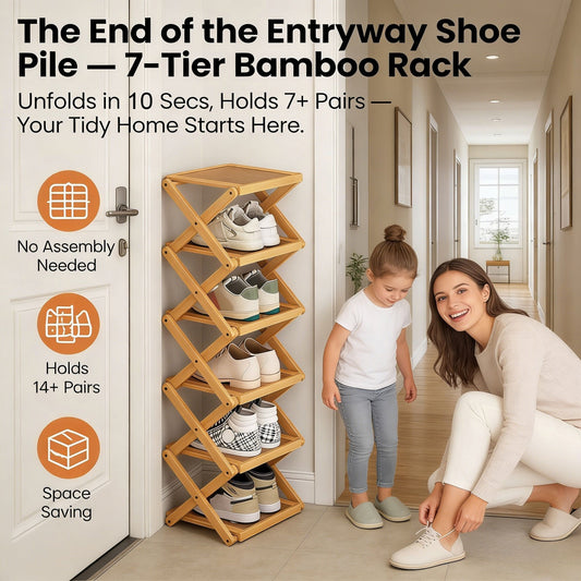 Zesty Bamboo Rack | 9-Tier Vertical Organizer - Hartwella