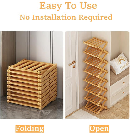 Zesty Bamboo Rack | 9-Tier Vertical Organizer - Hartwella