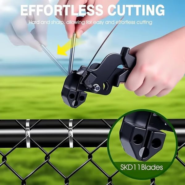 Zeta Zip Tie Gun Kit | Professional Stainless Steel, Metal Tool with 100 Cable Ties - Hartwella