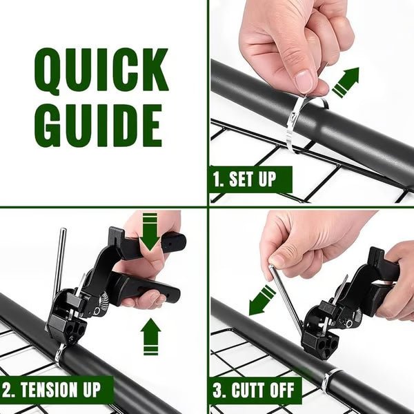 Zeta Zip Tie Gun Kit | Professional Stainless Steel, Metal Tool with 100 Cable Ties - Hartwella