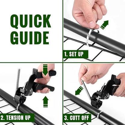 Zeta Zip Tie Gun Kit | Professional Stainless Steel, Metal Tool with 100 Cable Ties - Hartwella