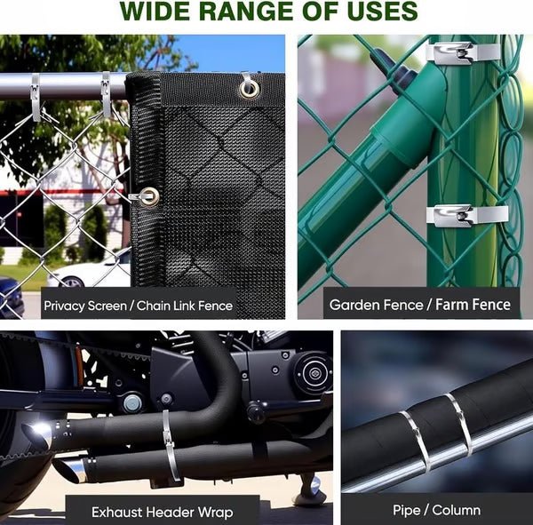 Zeta Zip Tie Gun Kit | Professional Stainless Steel, Metal Tool with 100 Cable Ties - Hartwella