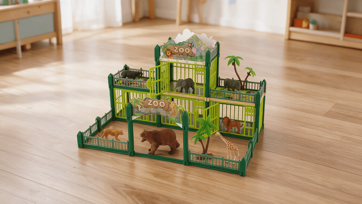 Zoki™ Modular Build-Your-Own Zoo Playset - Hartwella