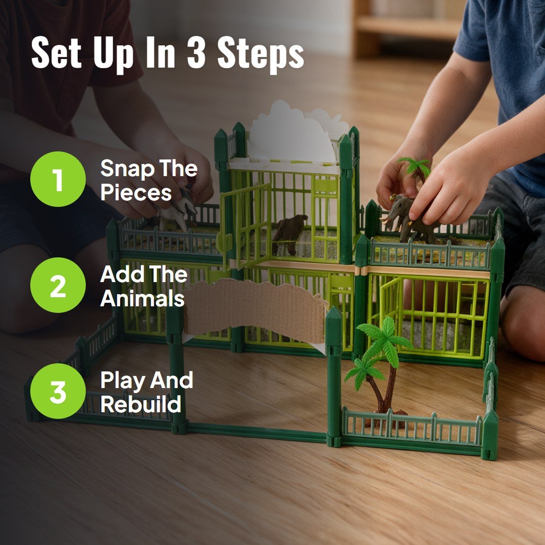 Zoki™ Modular Build-Your-Own Zoo Playset